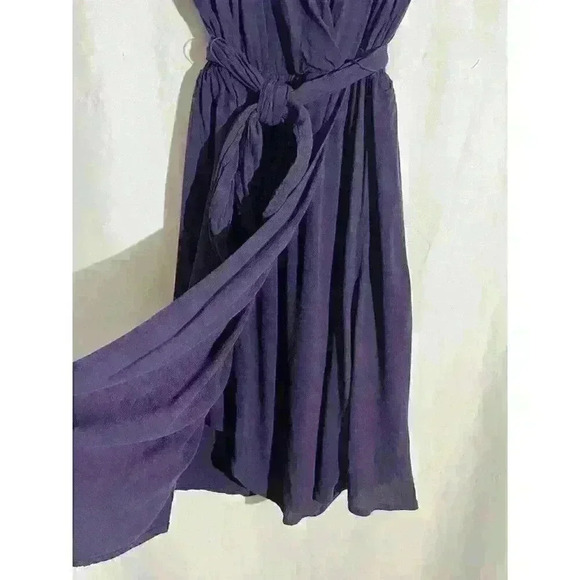 ANTHROPOLOGIE MAEVE SMALL NORONHA WRAP DRESS PURPLE FLOWY CAP SLEEVE EXQUISITE - Picture 4 of 10